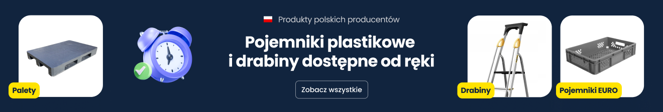 Pojemniki plastikowe i drabiny
